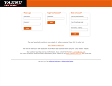 Tablet Screenshot of dealers.yaesu.com